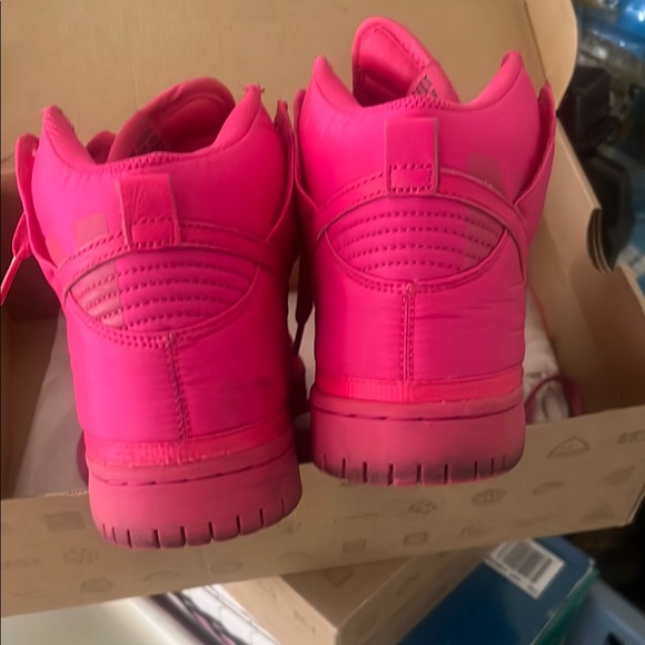 Vibrant Pink High-Top Sneakers - Picture 3 of 4